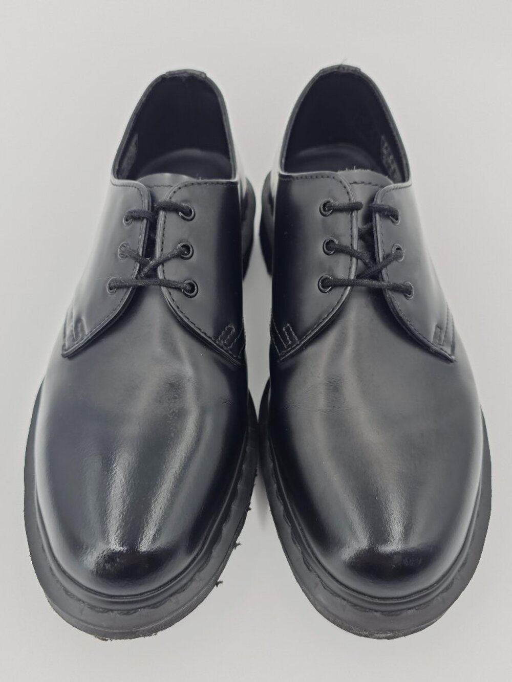 Doc Martens 1461 Mono Oxfords Black Smooth Leather Low Top Unisex Mens 8 Wmn's 9 - Picture 3 of 12